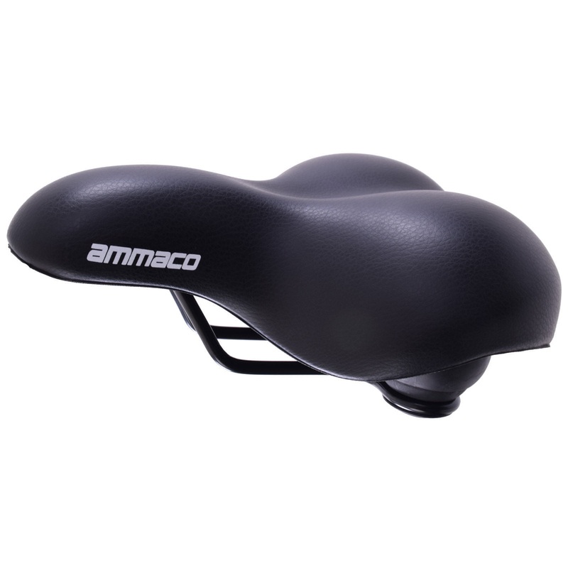 COMFY WIDE ADULT UNISEX-WOMENS COMFORT CYCLE ANATOMIC SADDLE ELASTOMERS BLACK