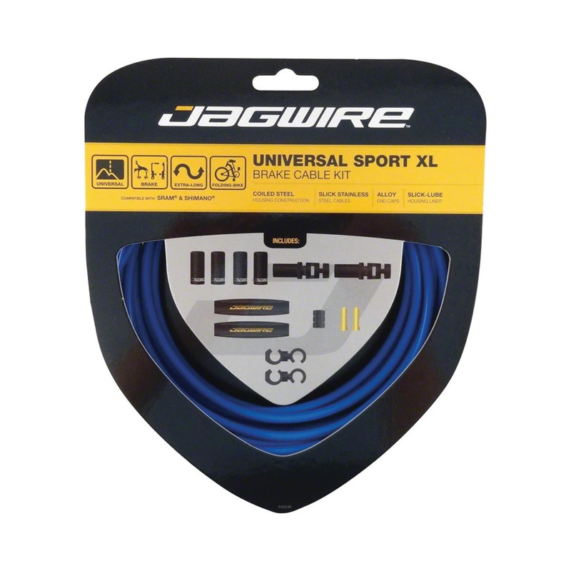 Jagwire Universal XL Sport Brake Cable Kit (Blue) (Stainless) (Road & Mountain) (1.5mm) (2000/2500mm) (w/ Housing)