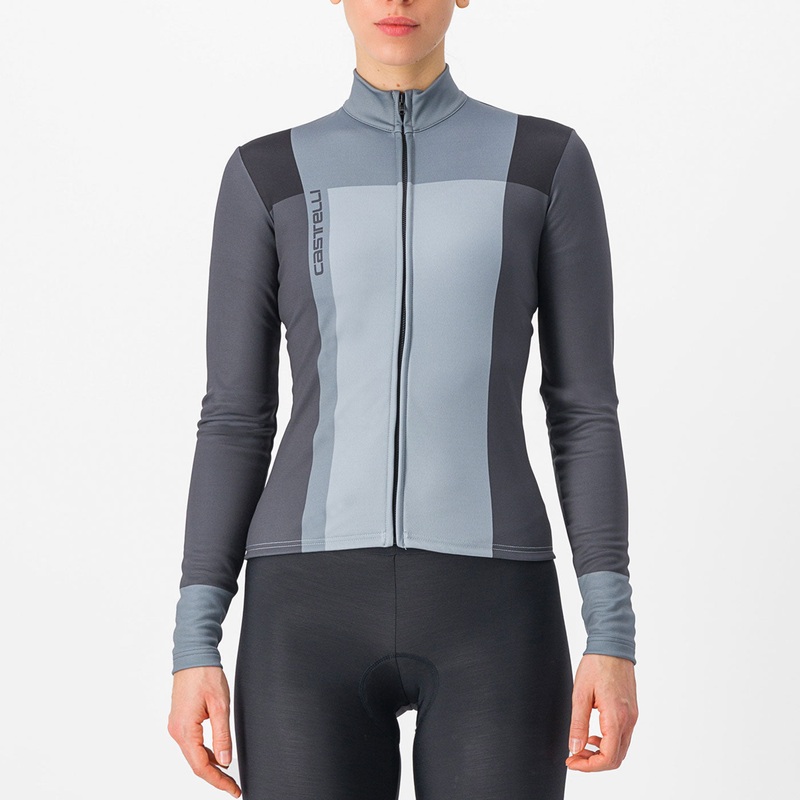 Maglia maniche lunghe donna Castelli Unlimited Thermal – Nero grigio