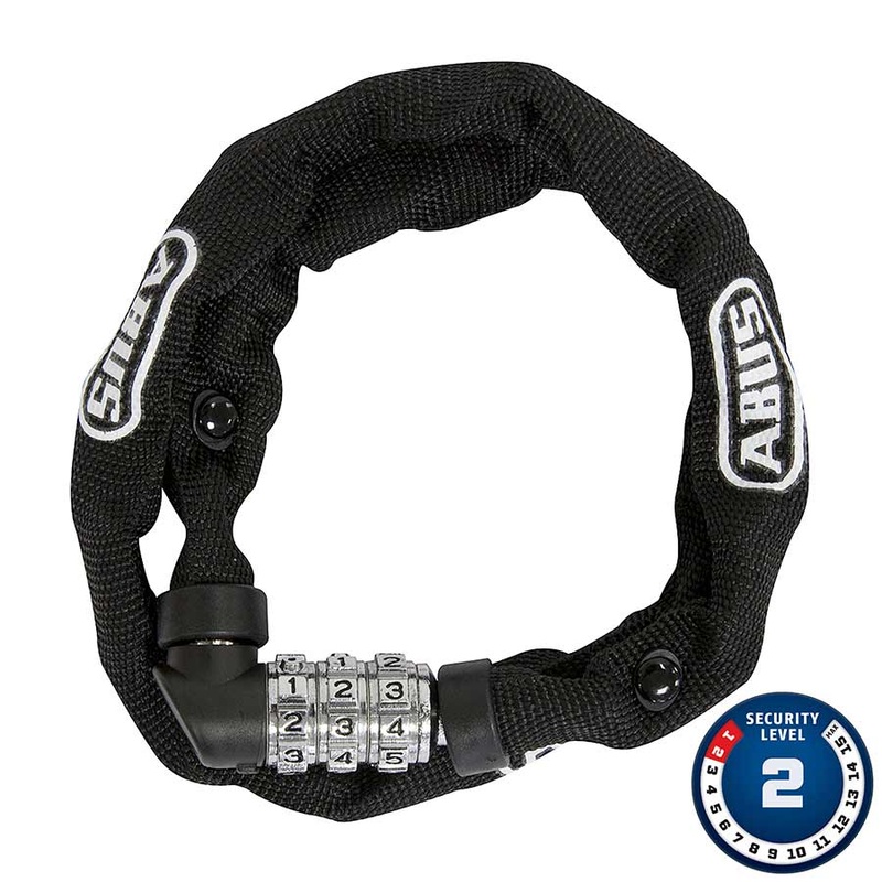 Abus 1200 Web Chain Lock Combo 4mm 110cm 3.6′ Black