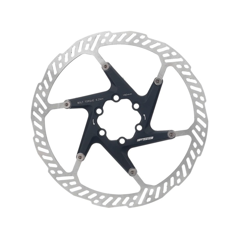 FSA K-Force 2 Piece Disc Brake Rotor (Black) (6-Bolt) (1) (180mm)