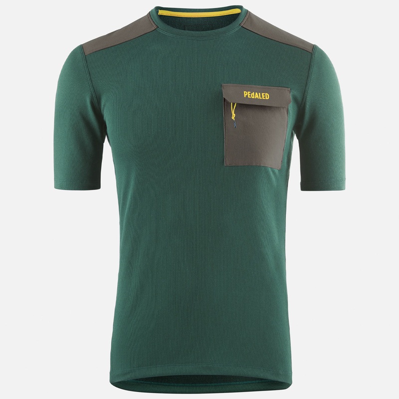 T-Shirt Pedaled Odyssey Merino – Verde