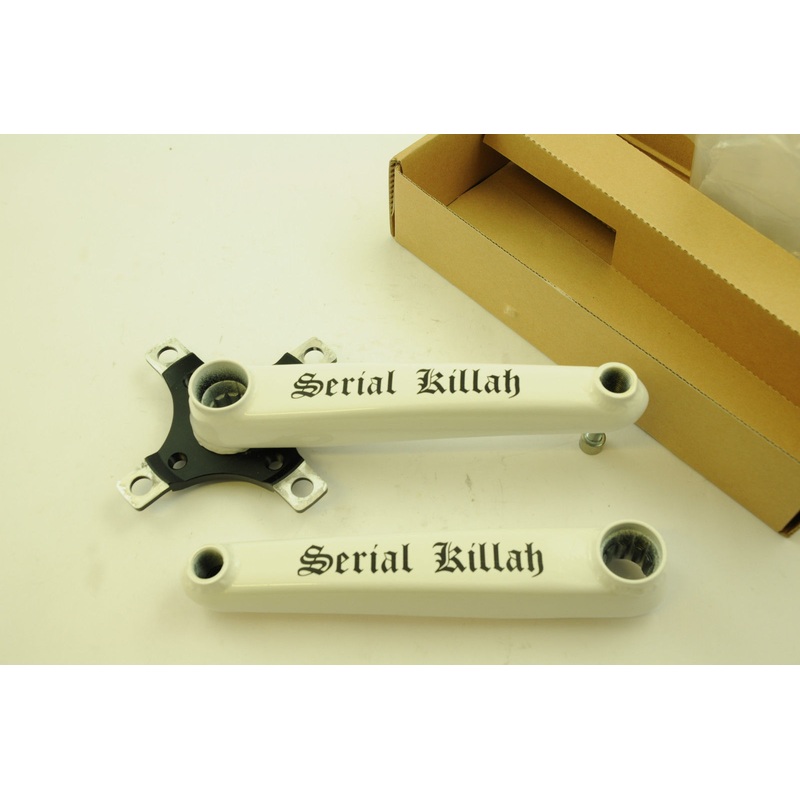 BRAVE MACHINE SERIAL KILLAH HARDCORE 4130 CR-MO DH-MTB CRANK SET 175mm WHITE