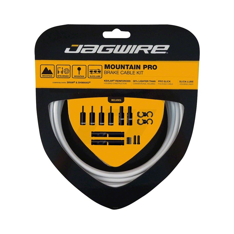 Jagwire Mountain Pro Brake Cable Kit (White) (Stainless) (1.5mm) (1500/2800mm) (w/ Housing)