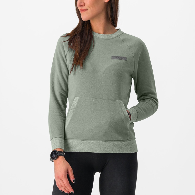Felpa donna Castelli Logo – Verde