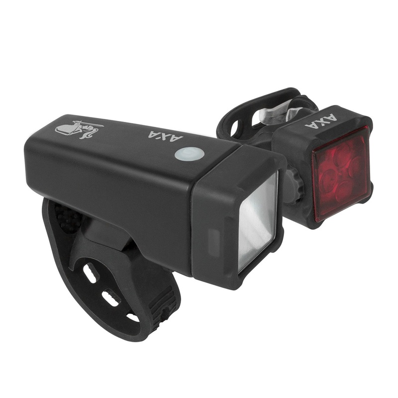 Kit luci AXA Niteline T4-R|Taglia Unica|Nero