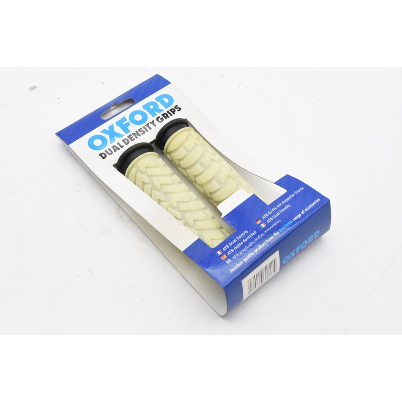 Oxford Dual Density Comfort Grip Off White Bicycle Handlebar Grips Slight Yellowing