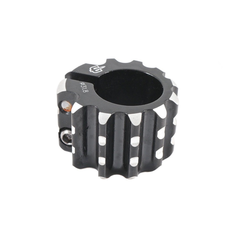 BRAVE CLOSURES 2 BOLT SADDLE POGO BLACK SEAT POST CLAMP PUNK STYLE 31.8mm