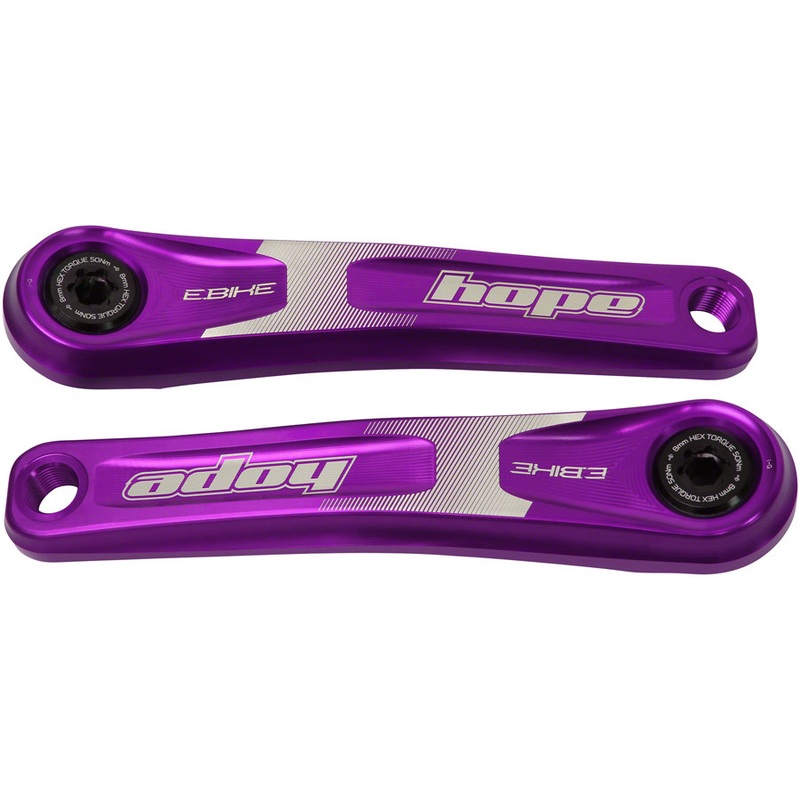 Hope Ebike Crank Arm Set – 155mm ISIS Specialized Offset Purple