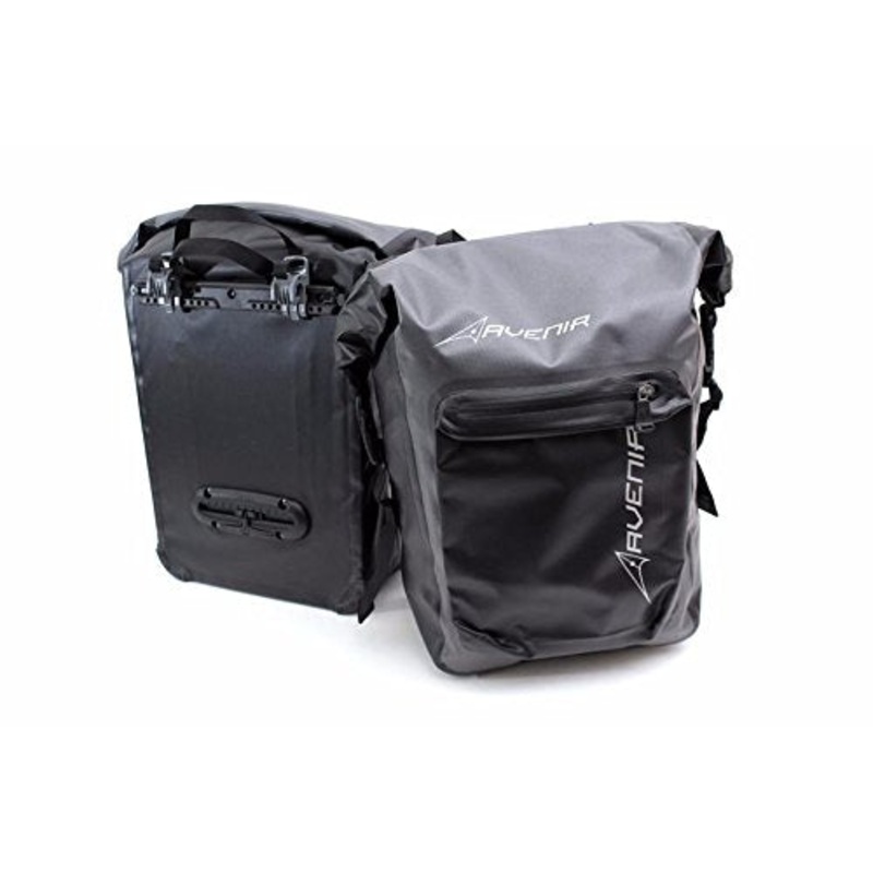 PAIR RALEIGH REAL WATERPROOF 40 LITRE BIKE PANNIER BAGS HI-VIZ ACB986