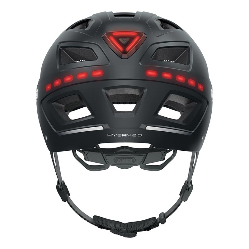 Abus Hyban 2.0 LED Helmet – Signal Black Medium