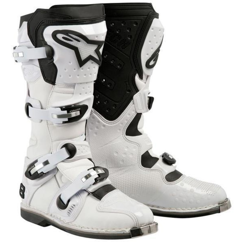 Alpinestars Tech 8 Light MX-Motocross Boots  WHITE: US SIZE 12- UK SIZE: 11- EU SIZE: 46