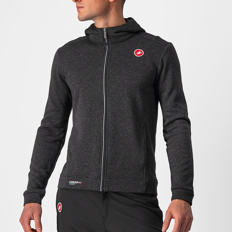 Felpa Castelli Milano Full Zip – Nero