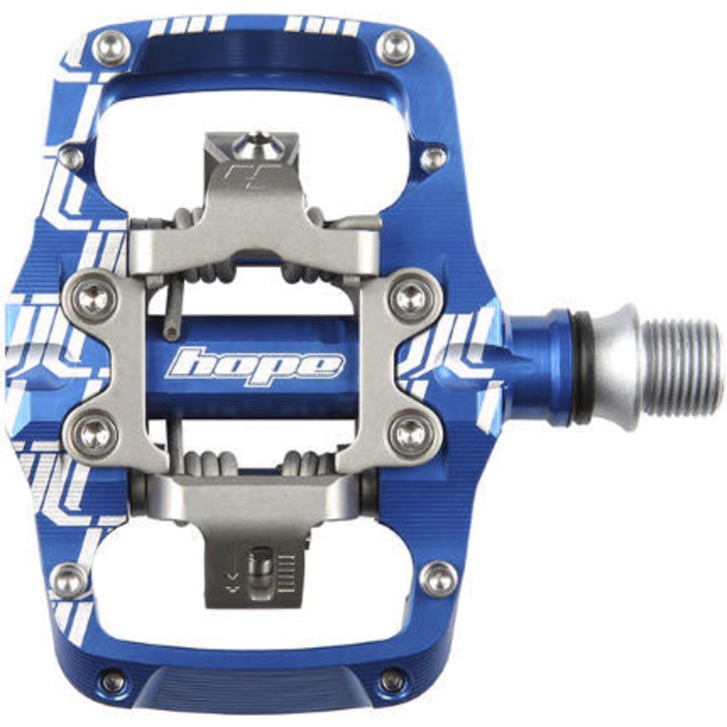 Hope Union TC Pedals – Dual Sided Clipless with Platform 9/16 Blue