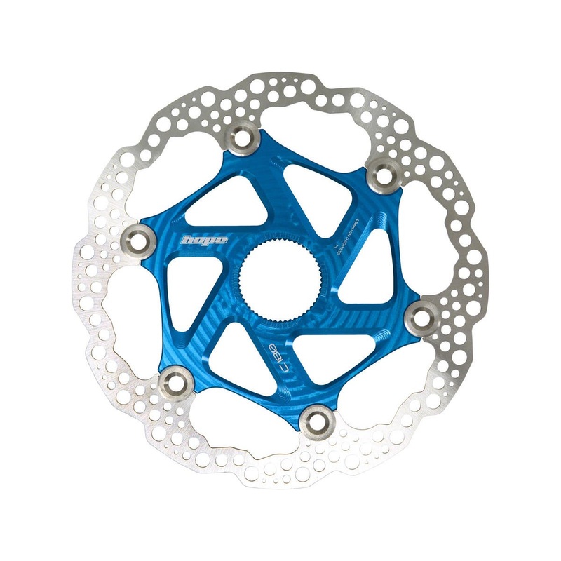 Hope MTB Floating Disc Brake Rotor (Blue) (Centerlock) (180mm)