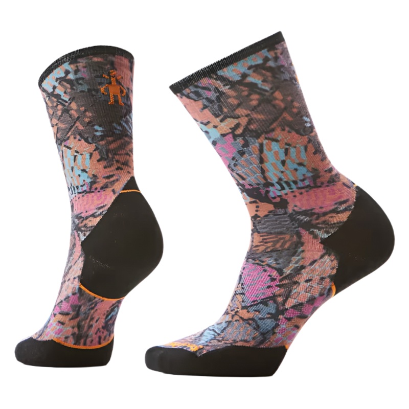 Performance Trail Run Targeted Cushion Triangle Prism Print Crew Socks – Women’s