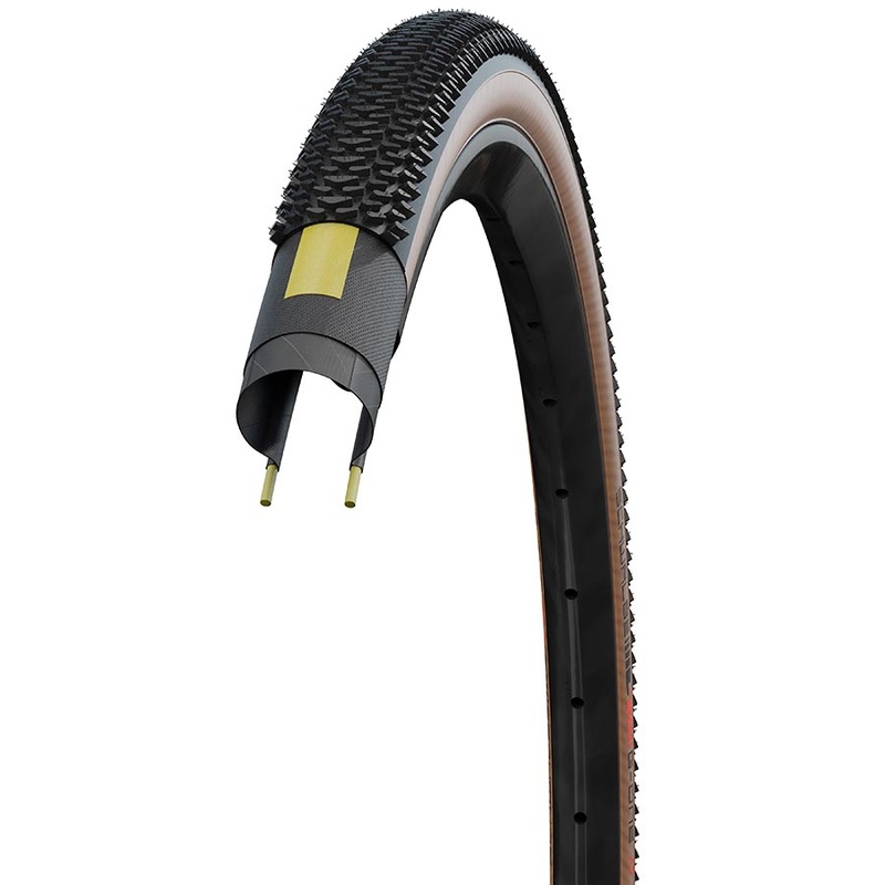 Schwalbe G-One R Pro Gravel Tire 700x40C Folding Tubeless Ready Addix Race V-Guard 67TPI Transparent Sidewall