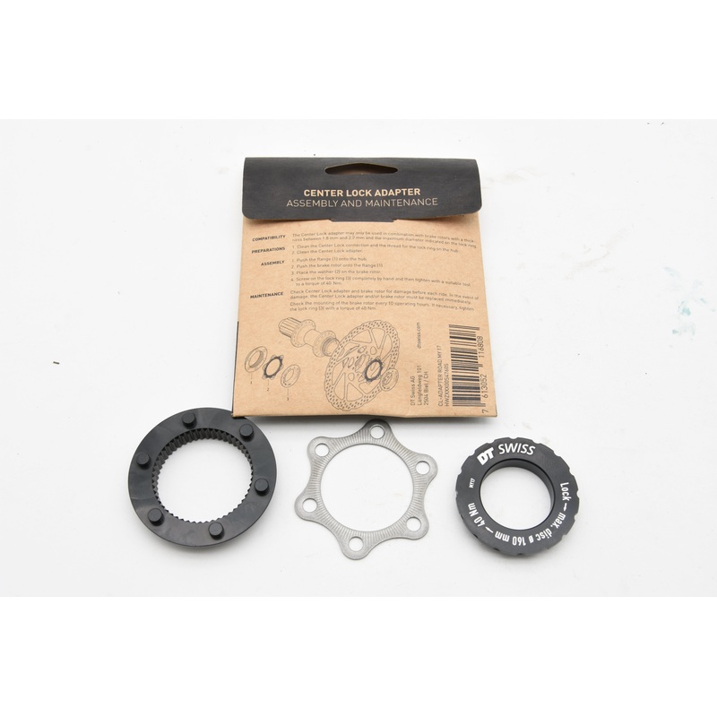 DT Swiss Centre Lock Disc Hub Adapter Kit  to fit 6 Bolt 160mm Rotor