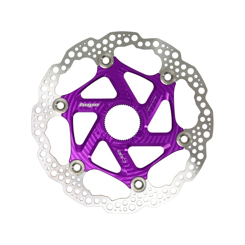 Hope MTB Floating Disc Brake Rotor (Purple) (Centerlock) (180mm)