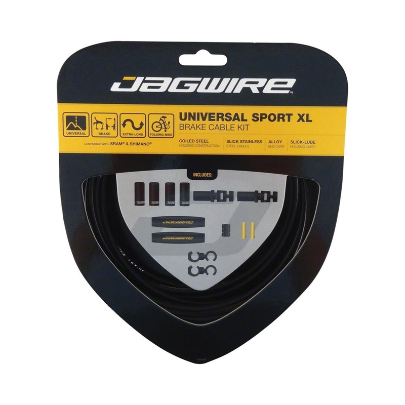 Jagwire Universal XL Sport Brake Cable Kit (Black) (Stainless) (Road & Mountain) (1.5mm) (2000/2500mm) (w/ Housing)