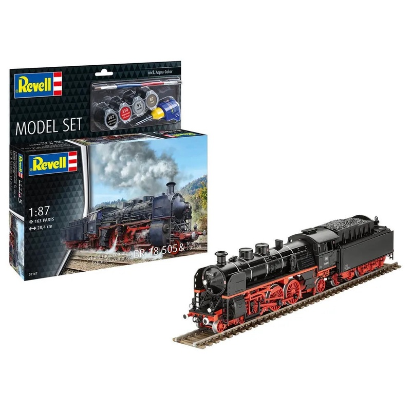 Revell Model Set Express Loco BR 18 505 with Tender Model Train 1:87