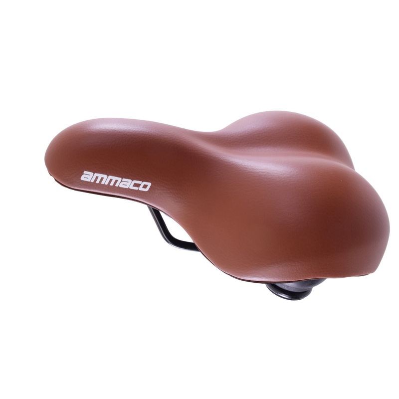 COMFY WIDE ADULT UNISEX-WOMENS COMFORT CYCLE ANATOMIC SADDLE ELASTOMERS BROWN