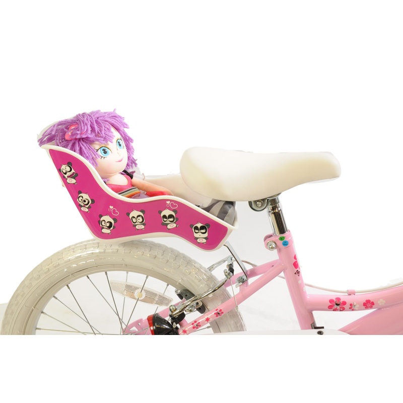 Cute Panda Girlie Girls Bike Dolly Carrier Complete With Rag Doll Molly Ideal Gift