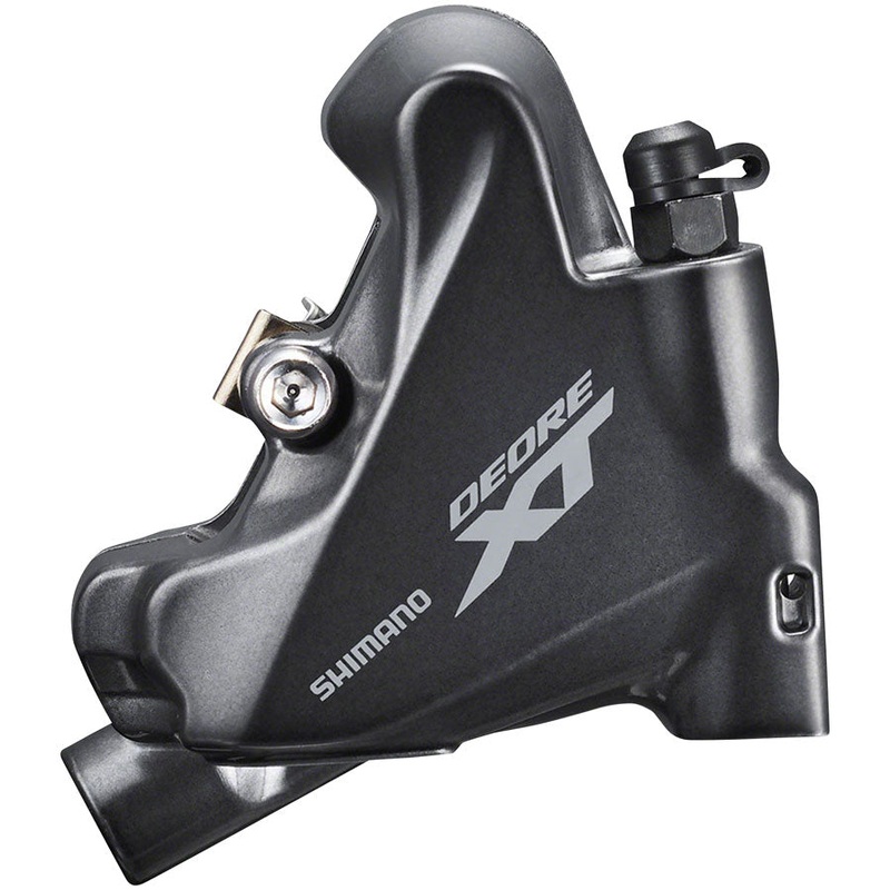 Shimano XT BR-M8110 Disc Brake Caliper – 2-Piston Rear Only Flat-Mount Metal Pads Fins Gray