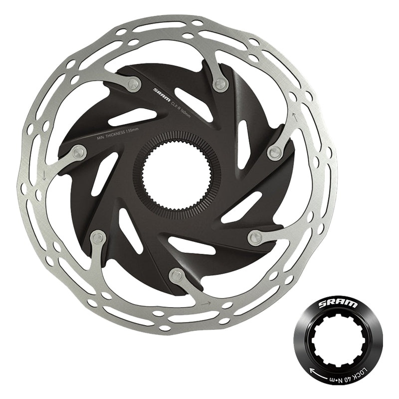 SRAM CenterLine XR Disc Brake Rotor – 140mm Center Lock 1.85mm Includes Internal Tooled Lockring