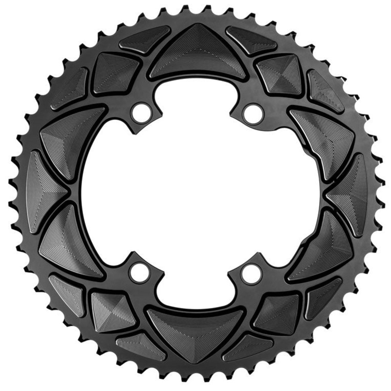 Absolute Black Round Chainring 4x110BCD Shimano Asym 50T – Black