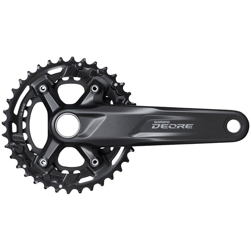 Shimano Deore FC-M5100-B2 Crankset – 170mm 11-Speed 36/26t 96/64 BCD Hollowtech II Spindle Interface BLK