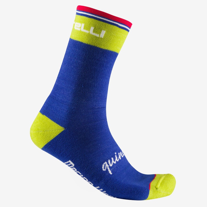 Calze Castelli Quindici Soft Merino – Blu giallo