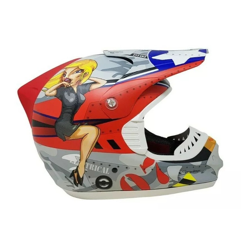 Full Face Downhill Motocross Fibreglass Bike Helmet B.e. 55cm 57cm 59cm Hotter