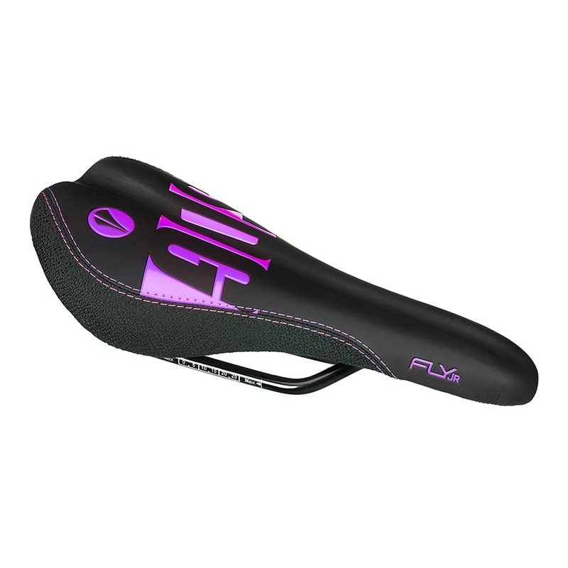 SDG Fly Jr Saddle Steel Rails – Blk/Purple