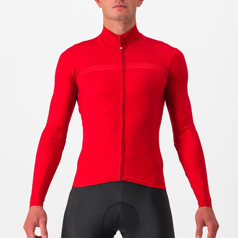 Maglia maniche lunghe Castelli Pro Mid – Rosso chiaro