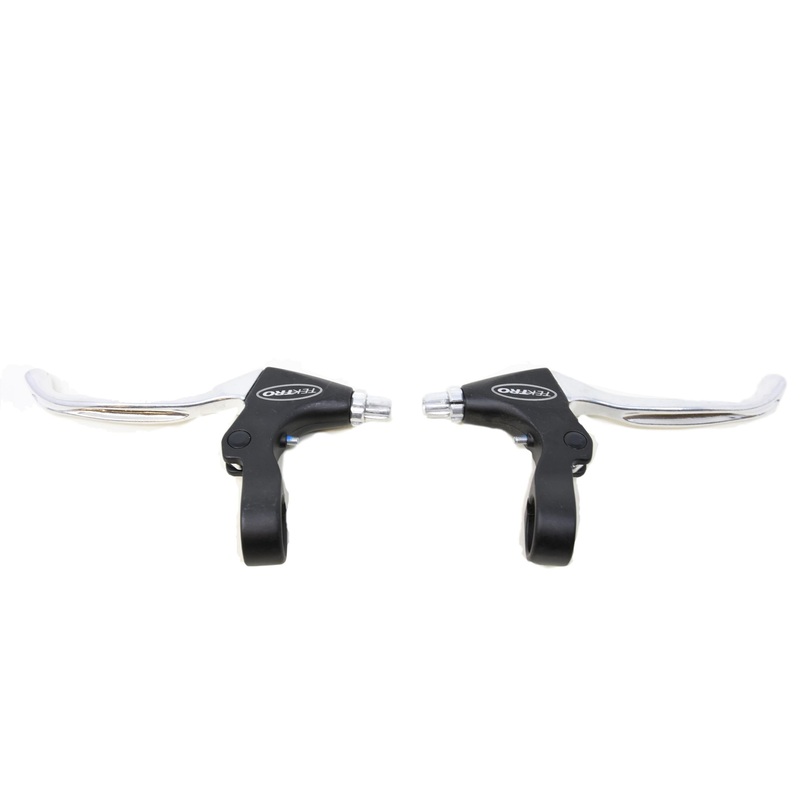 PAIR TEKTRO ALLOY MTB ANY BIKE V BRAKE LEVERS 4 FINGER DESIGN USE WITH TWIST SHIFTERS
