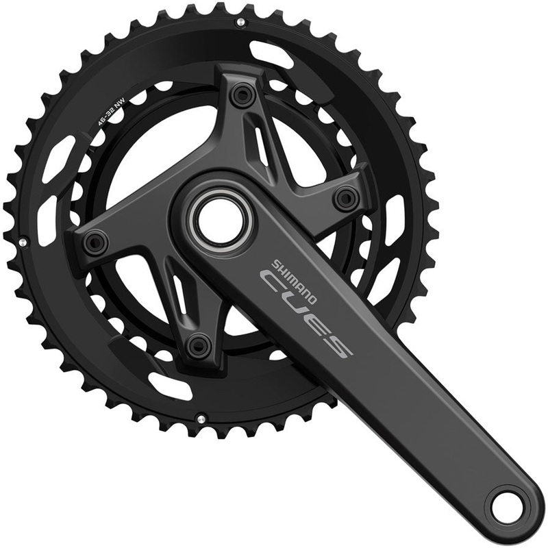 Shimano CUES FC-U6030-2 Crankset – 172.5mm 9/10-Speed 50/34t Asymmetric 110 BCD BLK