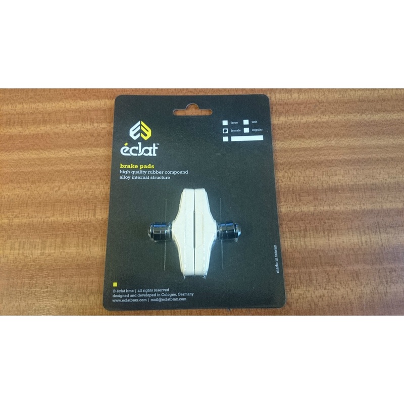 ECLAT FORCE BMX BRAKE BLOCKS WHITE FOR CANTI, CALIPER+V-BRAKES 55% OFF