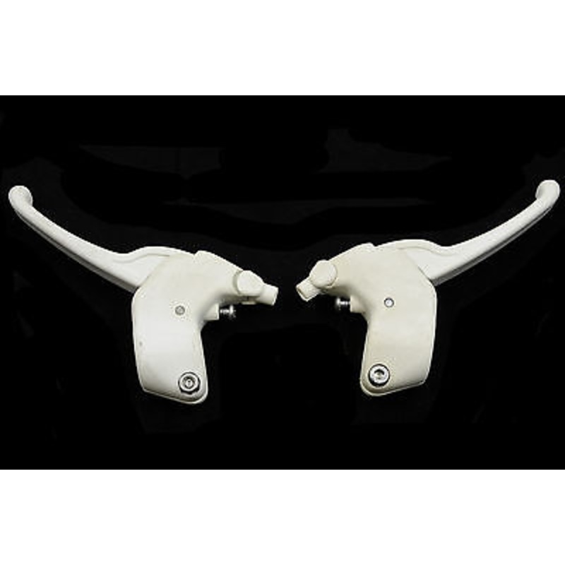 KIDDIES BIKE BRAKE LEVERS CHILDS,KIDS CYCLE,CHILDS BIKE EASY PULL WHITE JUNIOR