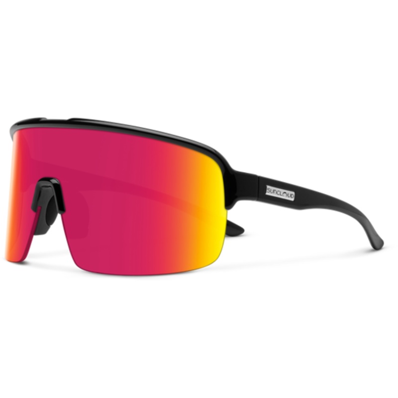 Amplify Polarized Sunglasses|Matte Black|Black|Polarized Grey|Polarized Red Mirror