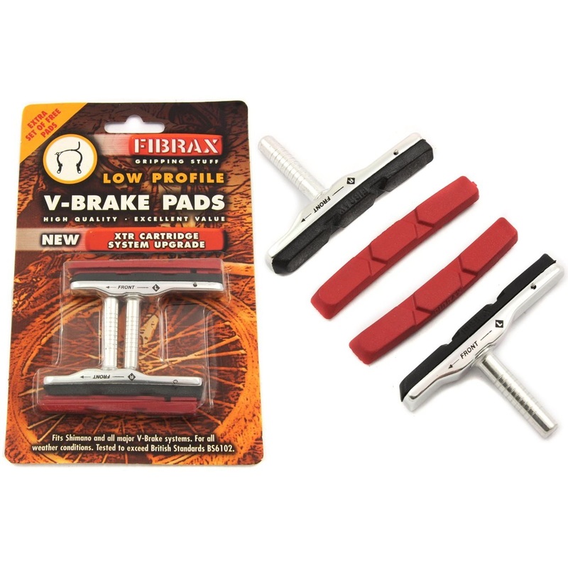 FIBRAX SHIMANO XTR POST TYPE V BRAKE BLOCKS 70mm NON THREADED 50% OFF