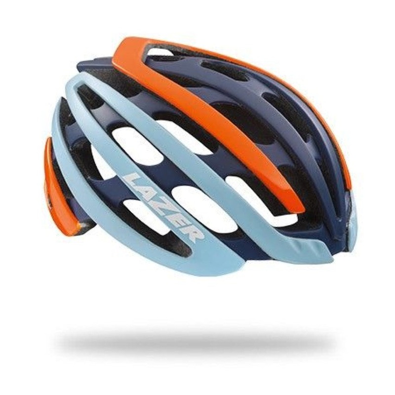 Lazer Z1 Road Cycling Helmet with Aeroshell  Colour: Orange-Blue  Large (58  61cm)