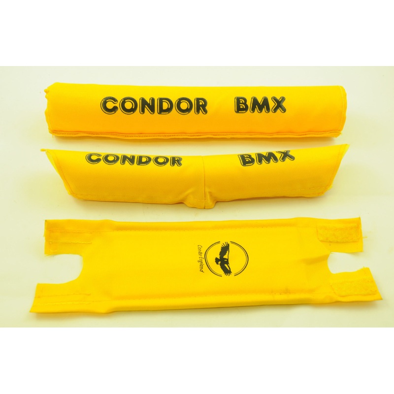 OLD SCHOOL BMX RARE BRAND CONDOR YELLOW BMX PAD SET NOS MADE 1980s ONE ONLY