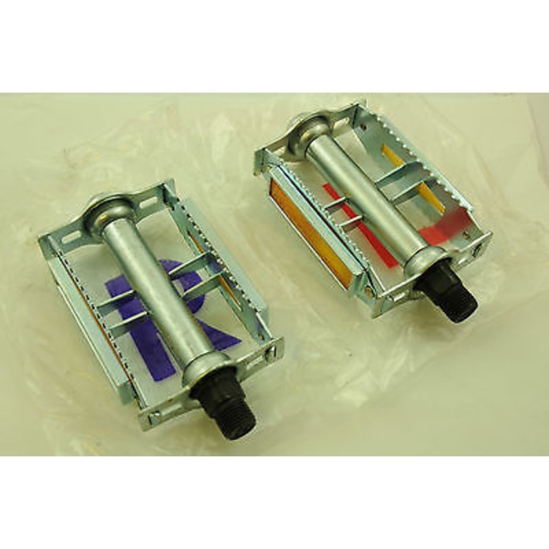 60s,70s,80s RACING BIKE JTC 80s MADE RAT TRAP CHROME PEDALS 9-16 BOXED NOS