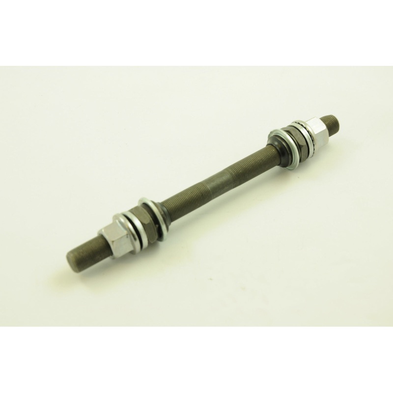 BMX 14mm WHEEL SPINDLE SUITS FRONT OR REAR WHEEL,195mm LONG AXLE REDUCED