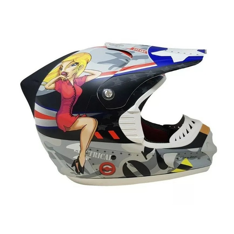 Full Face Downhill Motocross Fiberglass Bike Helmet B.e. Hotter 55cm 57cm 59cm