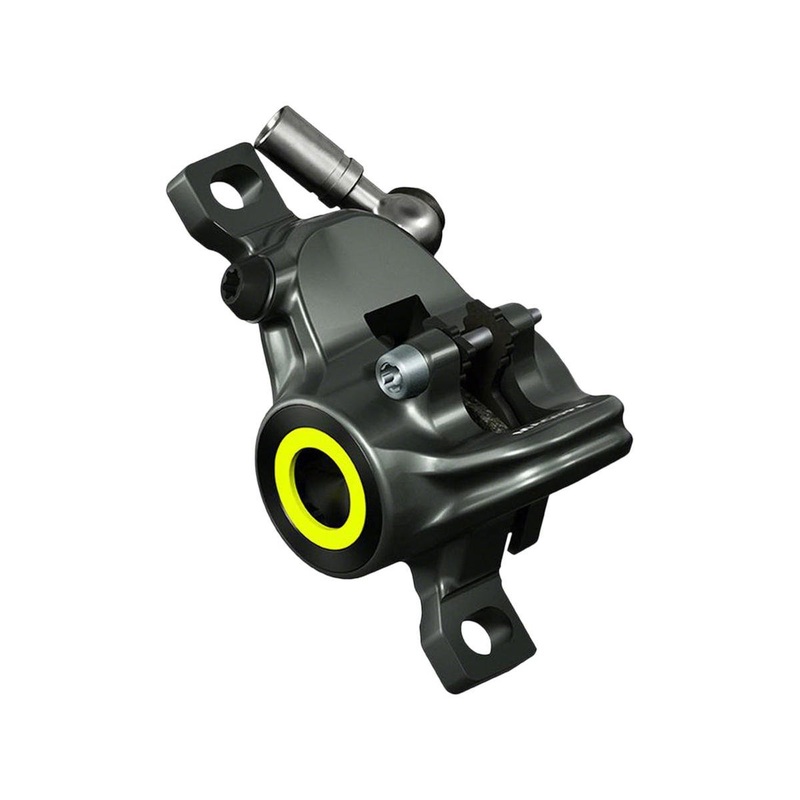 Magura MT8 SL Disc Brake Caliper (Grey/Red/Yellow) (Front or Rear) (Post Mount) (2-Piston)