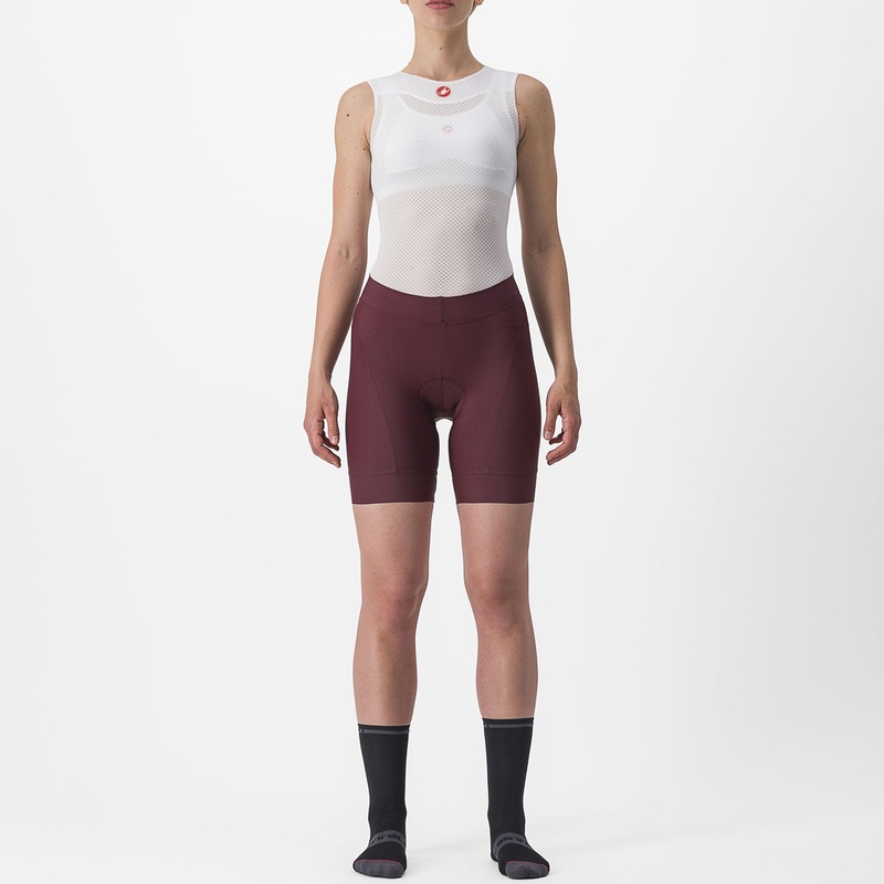 Pantaloncini donna Castelli Prima – Bordeaux