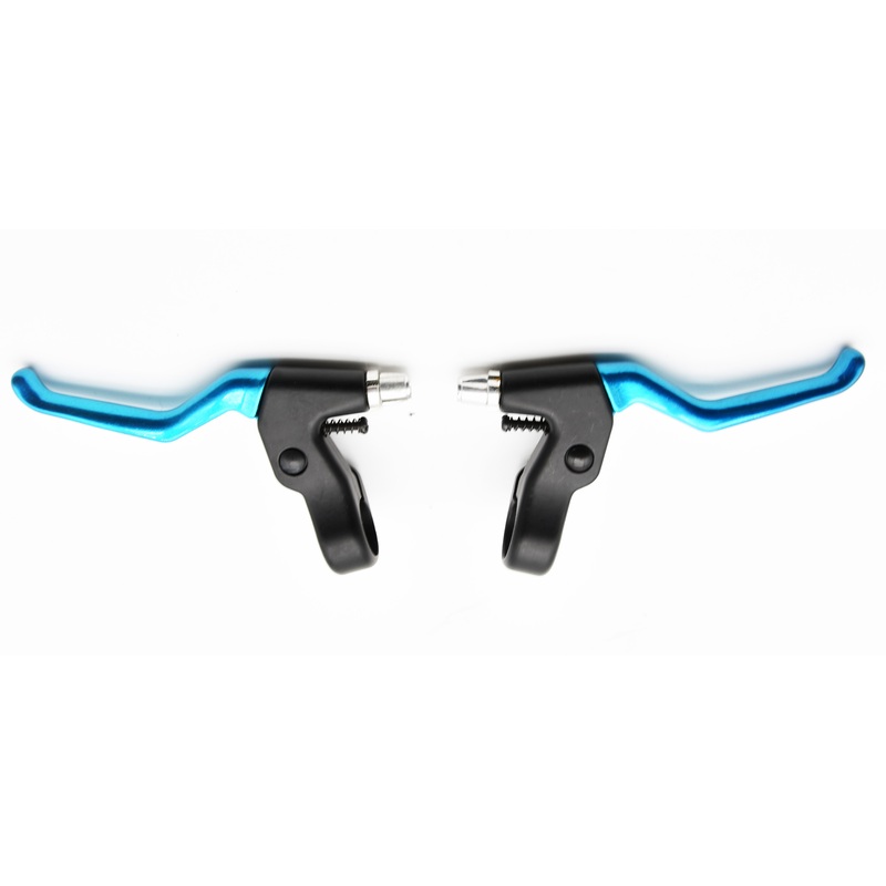 ALL ALLOY BLUE V BRAKE LEVERS MOUNTAIN BIKE ADULT OR KIDS 2.5 FINGER LEVER