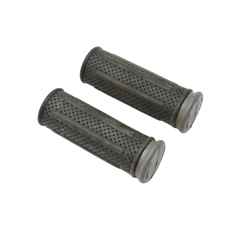 Herrmans 90mm Bike Handlebar Grips Black & Grey For Bikes With Gripshift, Revoshift